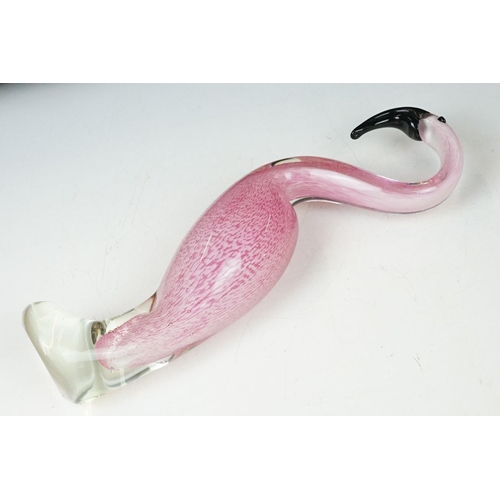 16 - Murano Glass Flamingo, approx 34cm high