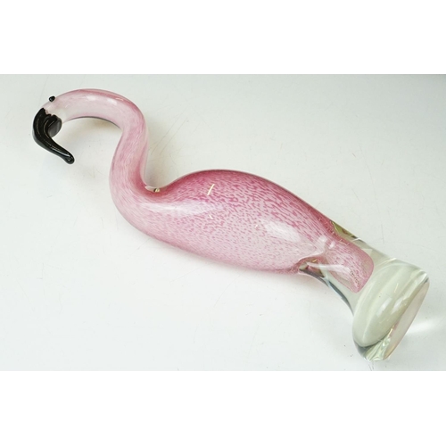 16 - Murano Glass Flamingo, approx 34cm high