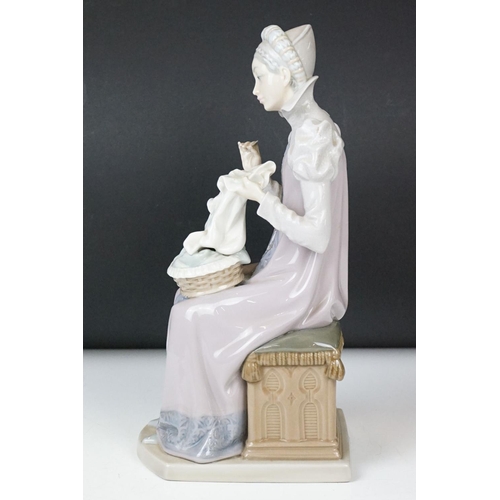 17 - Lladro figurine 5126 “Sewing a Trousseau”, approx 29cm high