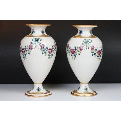 18 - Pair of Large Early 20th century William Moorcroft for James Macintyre  Baluster Vases decorated in ... 