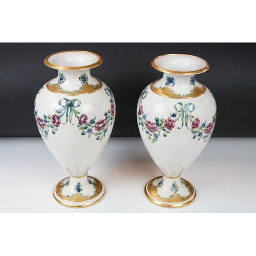 18 - Pair of Large Early 20th century William Moorcroft for James Macintyre  Baluster Vases decorated in ... 