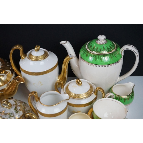 22 - Collection of mixed tea & coffee ware, featuring Art Deco examples, to include SNB of Japan (teapot,... 