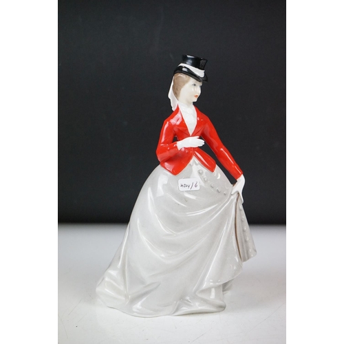 27 - 3 Royal Doulton figures - HN3303 Tender Moments, HN3360 Katie, HN3369 Hannah; with a Royal Worcester... 