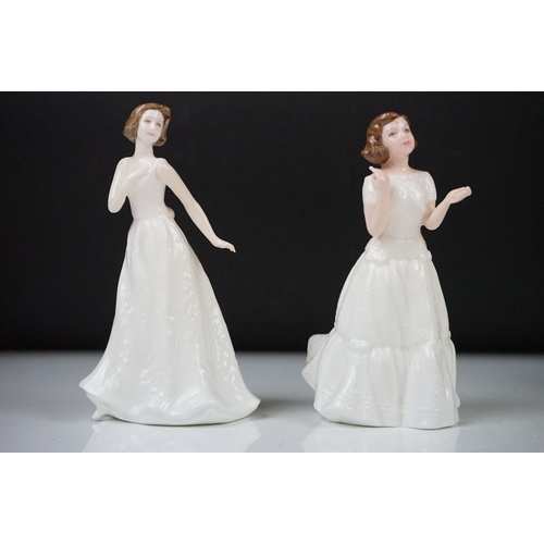 39 - Seven Royal Doulton International Collectors Club porcelain lady figures to include 3 x Sentiments f... 