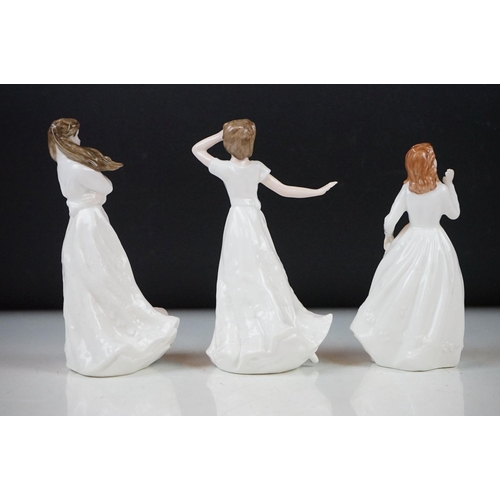 39 - Seven Royal Doulton International Collectors Club porcelain lady figures to include 3 x Sentiments f... 