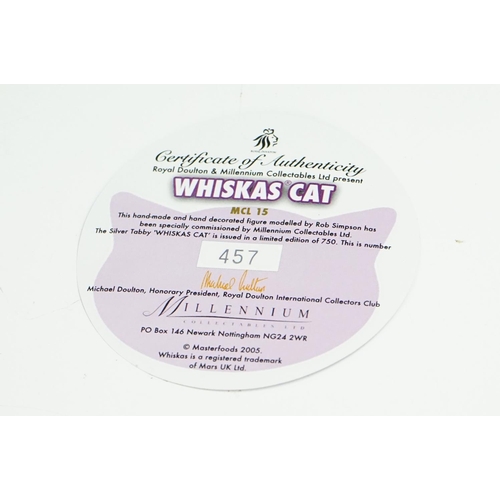 41 - Two boxed Royal Doulton ' Whiskas Cat ' limited edition advertising figures (MCL 15) to include ' Gi... 