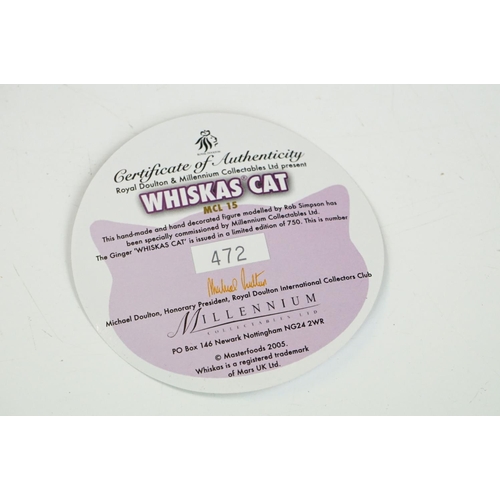 41 - Two boxed Royal Doulton ' Whiskas Cat ' limited edition advertising figures (MCL 15) to include ' Gi... 