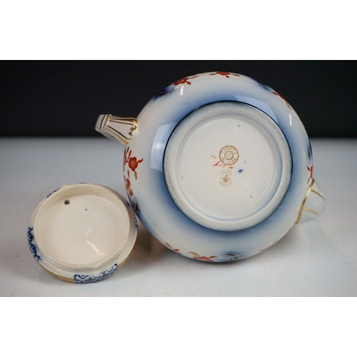 47 - Early 20th century William Moorcroft for Macintyre Imari Aurelian teapot & cover, pattern no. M207, ... 