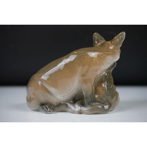 5 - Royal Copenhagen porcelain model of a Vixen with cubs, no. 1788 (approx 10.5cm high, chip to ear); p... 