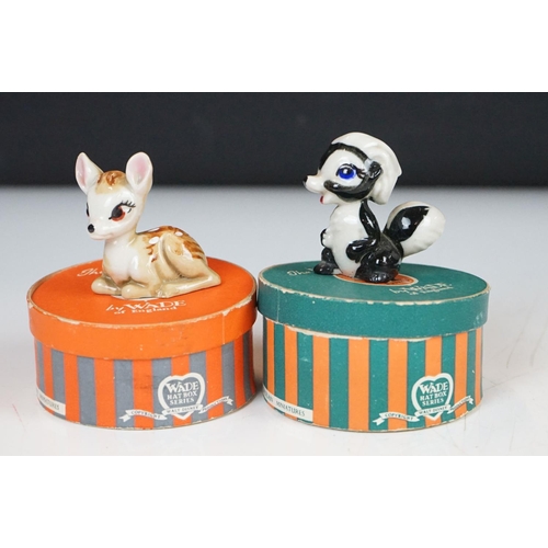 51 - Nine boxed Wade 'The Hat Box Series' Disney porcelain figures to include No. 12 Dachie, No. 2 Jock, ... 