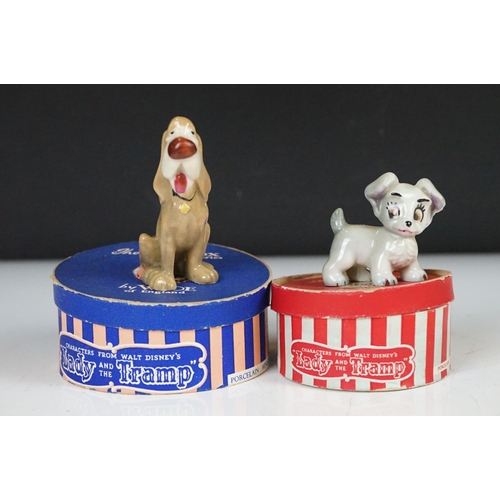 51 - Nine boxed Wade 'The Hat Box Series' Disney porcelain figures to include No. 12 Dachie, No. 2 Jock, ... 