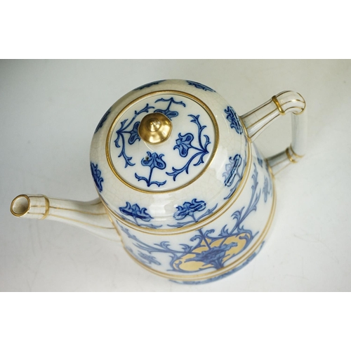 63 - Early 20th century James MacIntyre Aurelian Teapot, probably designed by William Moorcroft, decorate... 