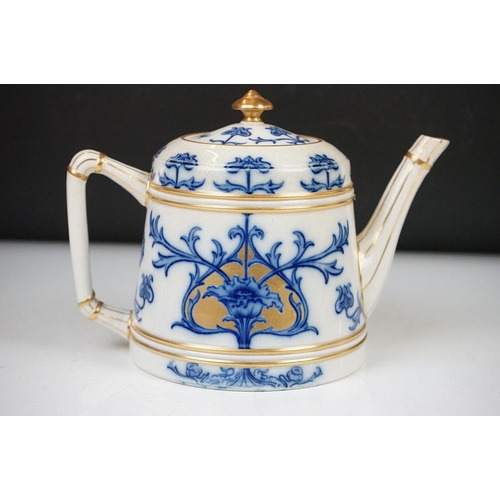 63 - Early 20th century James MacIntyre Aurelian Teapot, probably designed by William Moorcroft, decorate... 