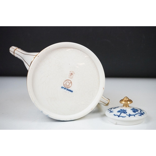 63 - Early 20th century James MacIntyre Aurelian Teapot, probably designed by William Moorcroft, decorate... 