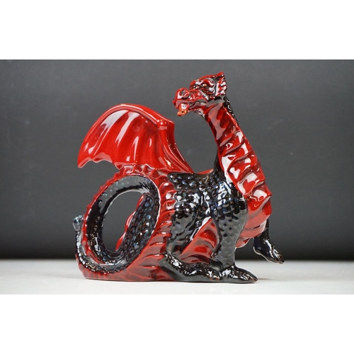 7 - Royal Doulton Flambé 'Dragon' porcelain figure, HN3552, approx 13.5cm high