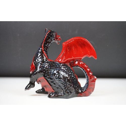 7 - Royal Doulton Flambé 'Dragon' porcelain figure, HN3552, approx 13.5cm high