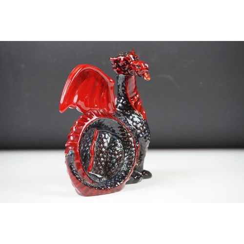 7 - Royal Doulton Flambé 'Dragon' porcelain figure, HN3552, approx 13.5cm high