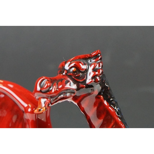 7 - Royal Doulton Flambé 'Dragon' porcelain figure, HN3552, approx 13.5cm high