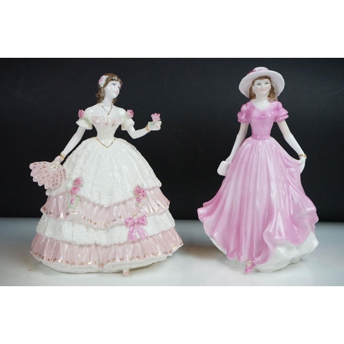 78 - Six porcelain lady figures to include 4 x Coalport (3 x Ladies of Fashion - Jenny, Valerie & Belinda... 