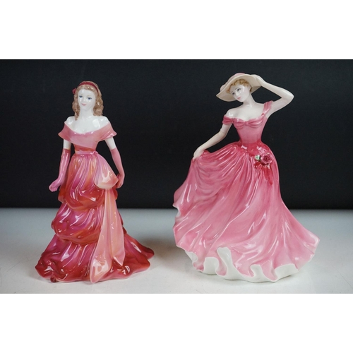 78 - Six porcelain lady figures to include 4 x Coalport (3 x Ladies of Fashion - Jenny, Valerie & Belinda... 