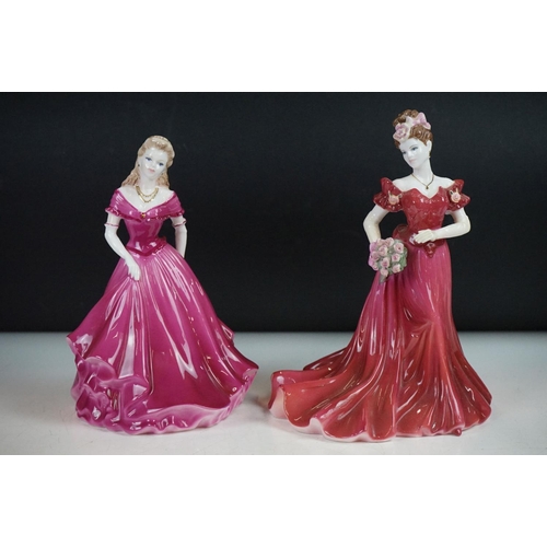 78 - Six porcelain lady figures to include 4 x Coalport (3 x Ladies of Fashion - Jenny, Valerie & Belinda... 