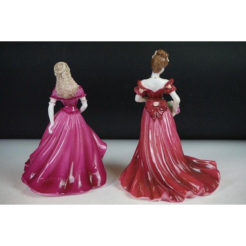 78 - Six porcelain lady figures to include 4 x Coalport (3 x Ladies of Fashion - Jenny, Valerie & Belinda... 