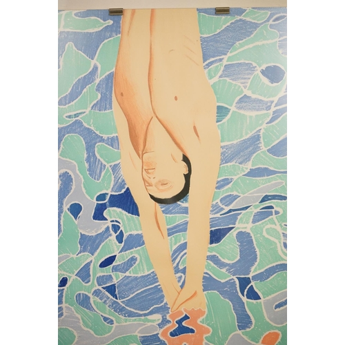 379 - David Hockney (B. 1937), Olympische Spiele Munchen 1972, The Diver, poster for the Summer Olympic Ga... 