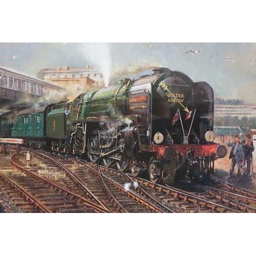 394 - Terence Cuneo (1907 - 1996),  ' The Golden Arrow ', limited edition print 158/850, signed in pencil ... 