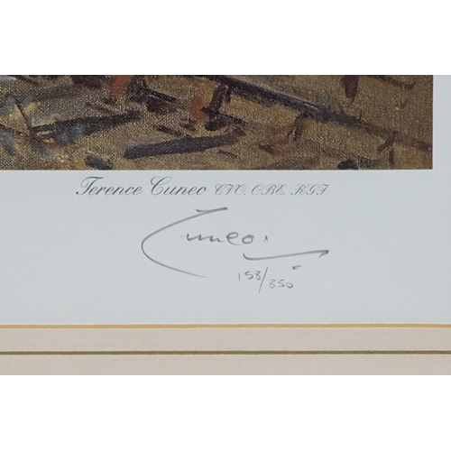 394 - Terence Cuneo (1907 - 1996),  ' The Golden Arrow ', limited edition print 158/850, signed in pencil ... 