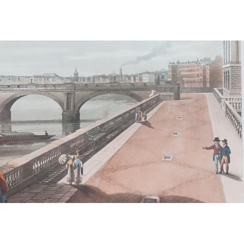 400 - J.C Stadler after JH Shepherd, ' View of Waterloo Bridge, from the East end of Somerset House Terrac... 