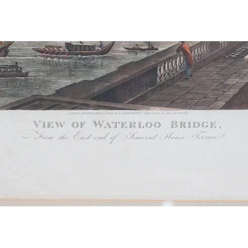 400 - J.C Stadler after JH Shepherd, ' View of Waterloo Bridge, from the East end of Somerset House Terrac... 