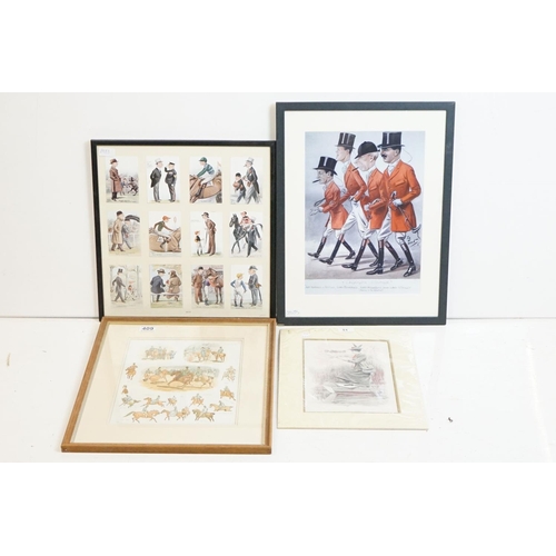 409 - Peter Ronald Buchanan ' The Tout', set of twelve horse racing caricatures, prints, framed as one and... 