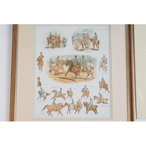 409 - Peter Ronald Buchanan ' The Tout', set of twelve horse racing caricatures, prints, framed as one and... 