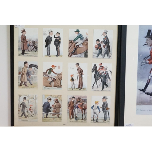 409 - Peter Ronald Buchanan ' The Tout', set of twelve horse racing caricatures, prints, framed as one and... 