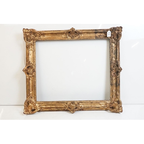 418 - Swept gilt picture frame, 66 x 77cm overall