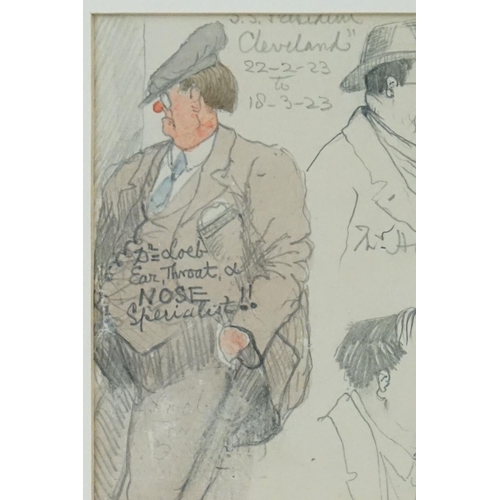 423 - Marquees of Sligo, a watercolour and pencil portrait, character portrait sketch dated 1923 inscribed... 