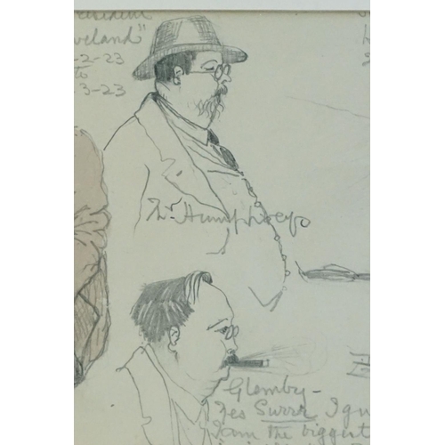 423 - Marquees of Sligo, a watercolour and pencil portrait, character portrait sketch dated 1923 inscribed... 