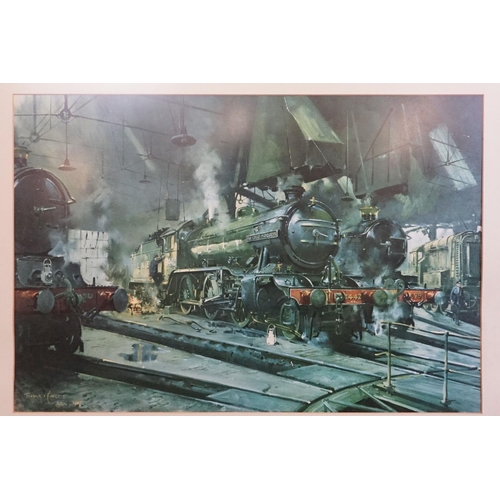 429 - 2 Terrence Cuneo prints steam engines, King George V and the Great Marquees 108 x 64cm and 100 x 75c... 