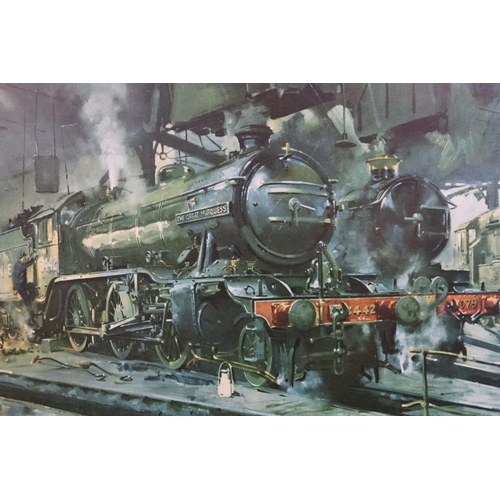 429 - 2 Terrence Cuneo prints steam engines, King George V and the Great Marquees 108 x 64cm and 100 x 75c... 