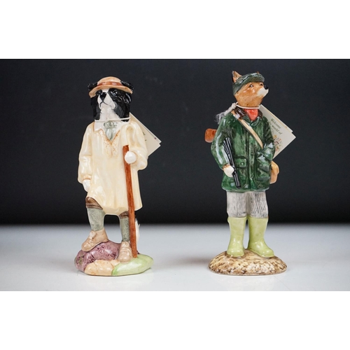 79 - Set of Eight Beswick English Country Folk porcelain figures, numbers ECF1 - ECF8, to include Fisherm... 