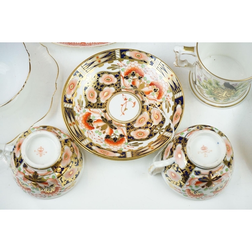 81 - 19th century onwards tea ware to include 2 x early 19th century Crown Derby Imari pattern teacups & ... 