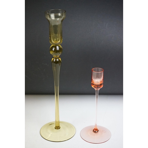 90 - 19th century onwards mixed glassware, 10 pieces, to include a Bohemian cranberry flash wine glass (1... 