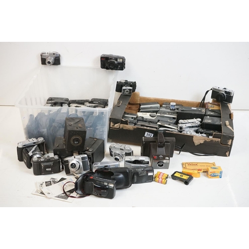 352 - A large collection of mixed cameras to include 35mm, 126, 127 formats.