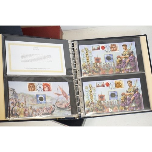 369 - A large collection of First Day Covers contained within four albums to include Princess Diana, Titan... 