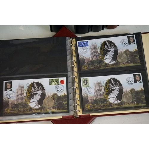 369 - A large collection of First Day Covers contained within four albums to include Princess Diana, Titan... 