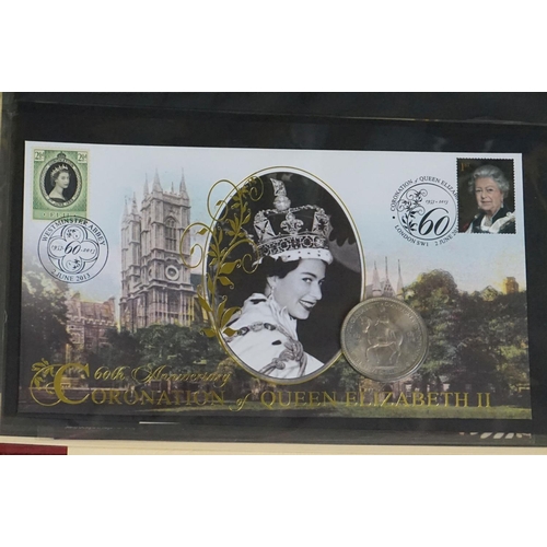 369 - A large collection of First Day Covers contained within four albums to include Princess Diana, Titan... 