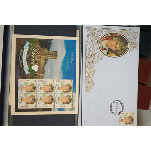 369 - A large collection of First Day Covers contained within four albums to include Princess Diana, Titan... 