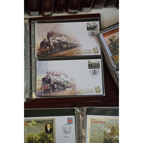 373 - A large collection of First Day Covers contained within fifteen albums to include Concorde and Railw... 