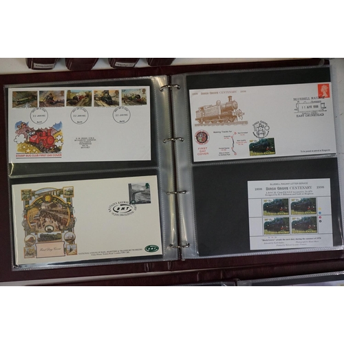 374 - A large collection of First Day Covers contained within fifteen albums to include WW2 aircraft and R... 