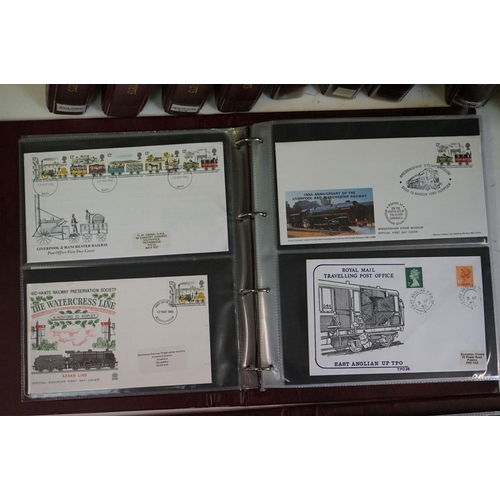 374 - A large collection of First Day Covers contained within fifteen albums to include WW2 aircraft and R... 